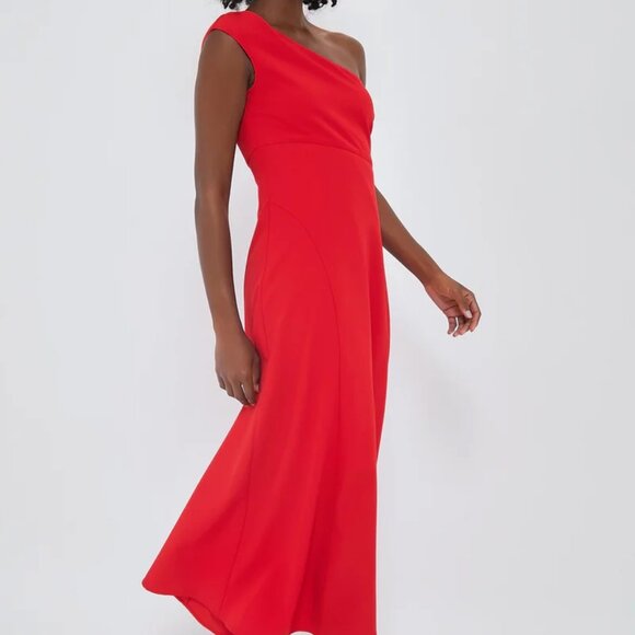 NEW NWT Tuckernuck x India Hicks Scarlet‎ Red Carmen Dress Large - Picture 2 of 13